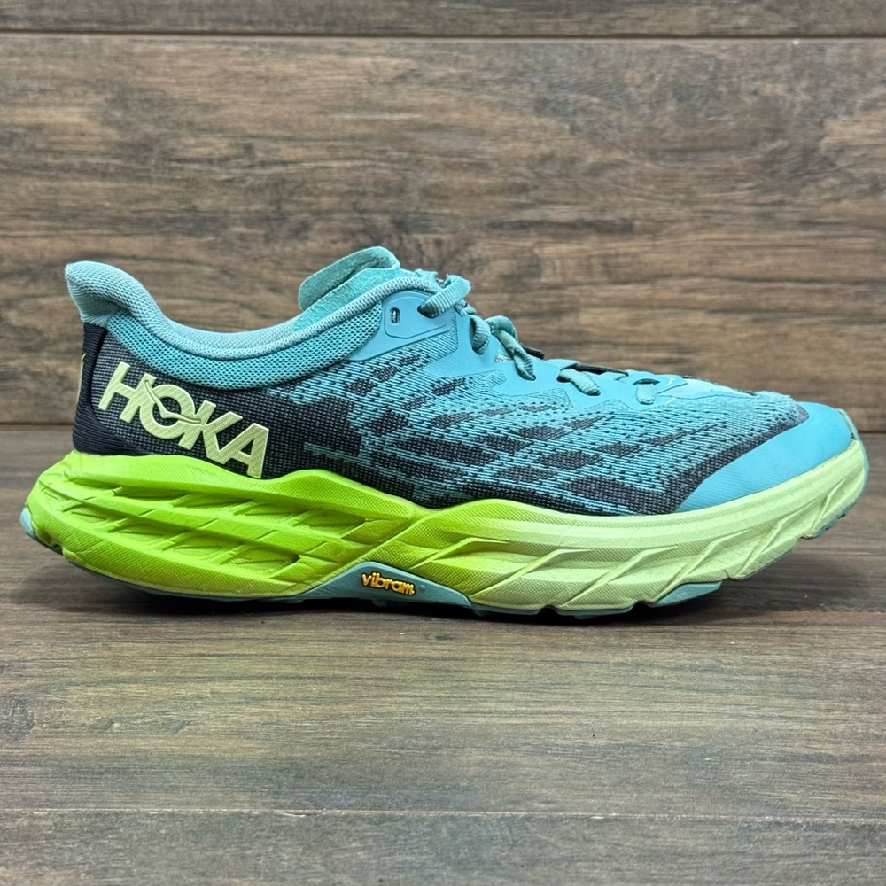 Hoka One One Shoes Womens 8.5 B Speedgoat 6 Coastal Shade Green Trail Running